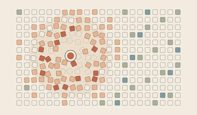 Orderly grid of tiles disrupted around one sealed central point, showing messy CRM data traced back to its source